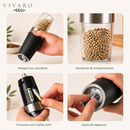 Moedor Elétrico Premium de Sal e Pimenta