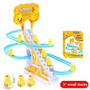 Electric Small Ducks Climbing Toys DIY Ducks Chasing Race Track Game Set with Lights & Music Roller Coaster Toy for Kids Gift